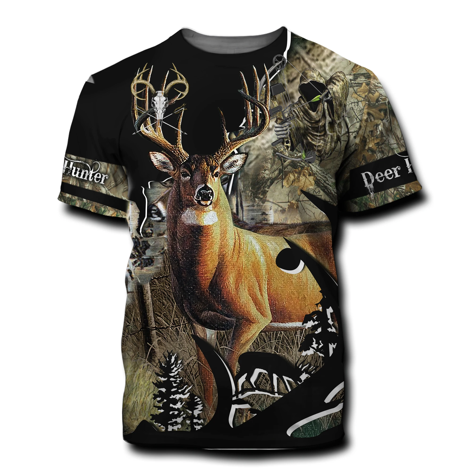 ULTRABASIC Men's Deer Hunting Graphic T-Shirt - Vintage Eco-Friendly Short Sleeve Tee