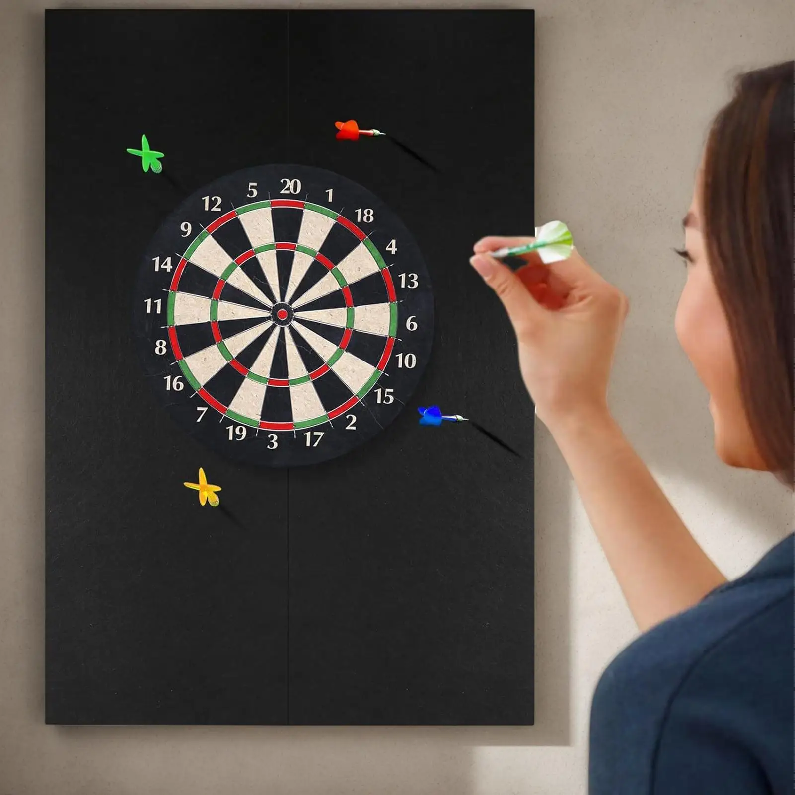 Dartboard Wall Protector Dart Board Accessories Professional Heavy-Duty Removable Mat Protection For Garage Home Game Room
