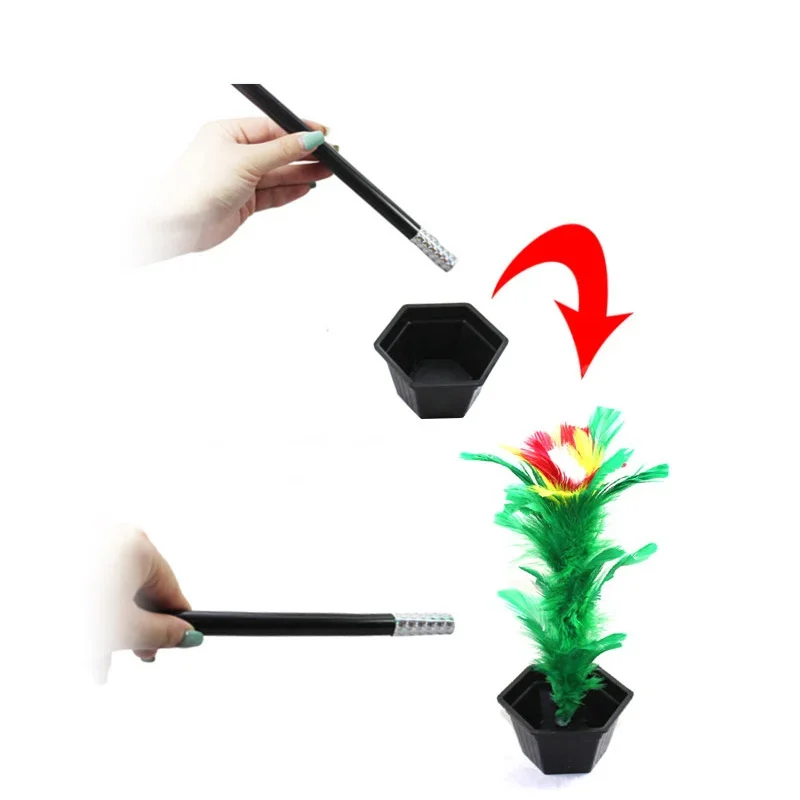1 Set Wand To Flower Trick Easy Vanishing Tricks Toys For Adults Kids Show Prop For Boy Toy For Children