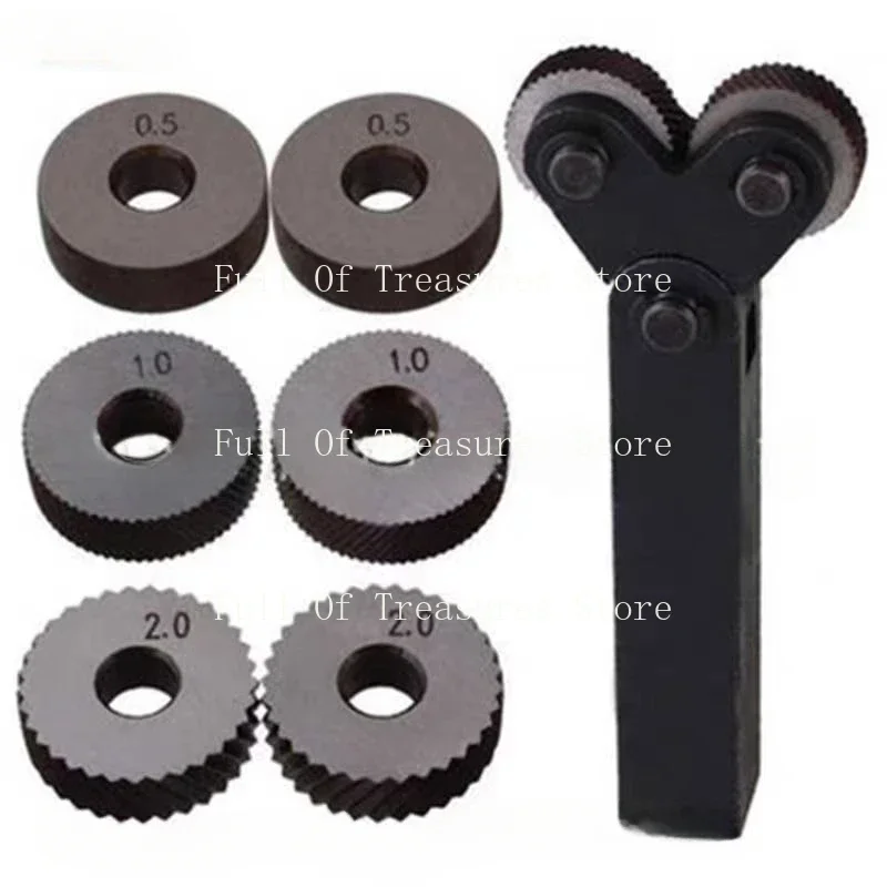 Dual Wheel Knurling Tool Kit 7pcs Pitch 0.5mm 1.0mm 2mm Lathe Cutter Wheel Knurling Tool Set knurling tool set