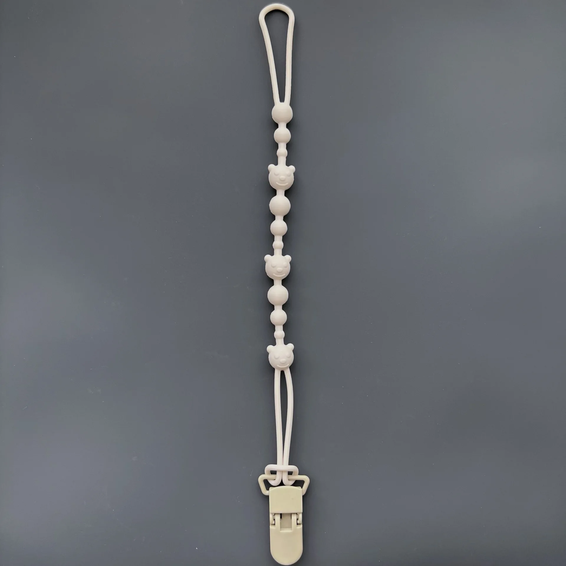 1PCS 아기 안티 드롭 체인 젖꼭지 클립 실리콘 구슬 유아 젖꼭지 Appease Soother 체인 클립 더미 홀더 젖꼭지 클립