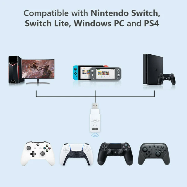Convertisseur de manette de jeu sans fil, adaptateur DS50, commutateur  OLED, manette PS5, Dualwhip vers PS4, Nintendo Switch, Lite - AliExpress