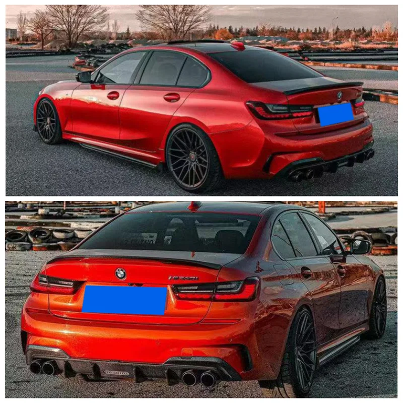 

Fits For BMW 3 Series G20/G28 2019-2022 Real Carbon Fiber Bumper Front Lip Rear Diffuser Spoiler Side Skirt Exhaust Protector