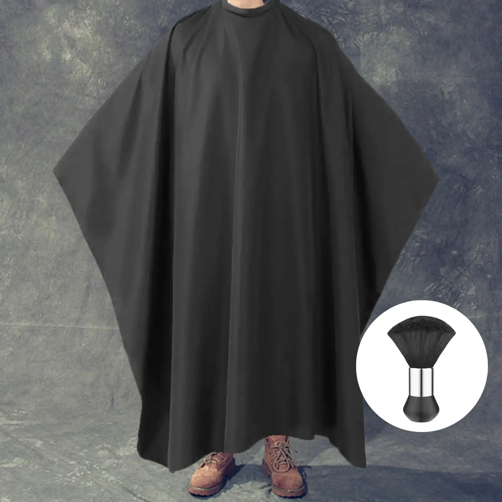 Hair Cutting Salon Cape with Adjustable Snap Closure Black Hairdresser Cape for Hairstylists Salon Makeup Men Women and Kids 2