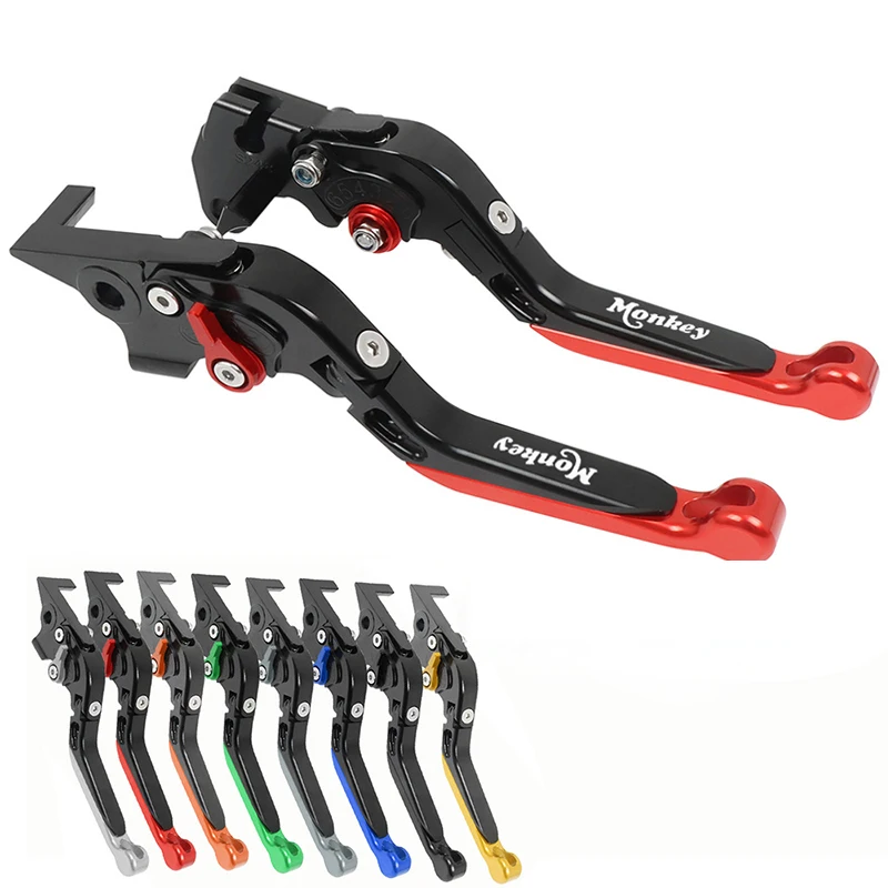 

For Honda Monkey 125 19-22 Brake Clutch Levers Adjustable Modified Parts Folding Extendable Motorcycle Brake Lever Horn Grips