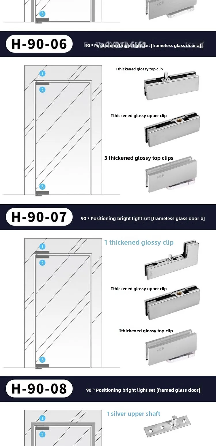 glass door slotting-free floor spring hidden frameless door spring positioning p