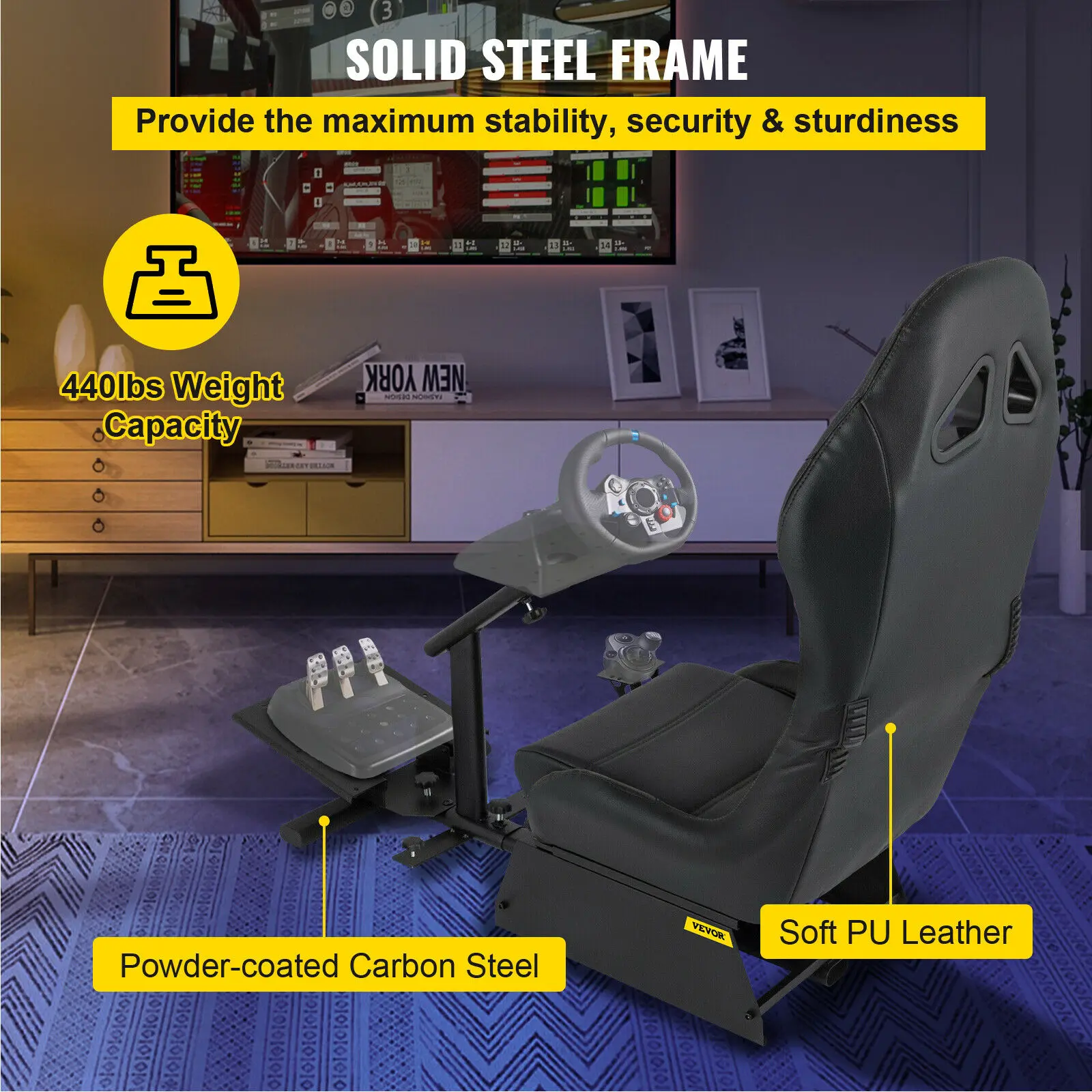 VEVOR Asiento para Simulación de Conducción Racing Simulator