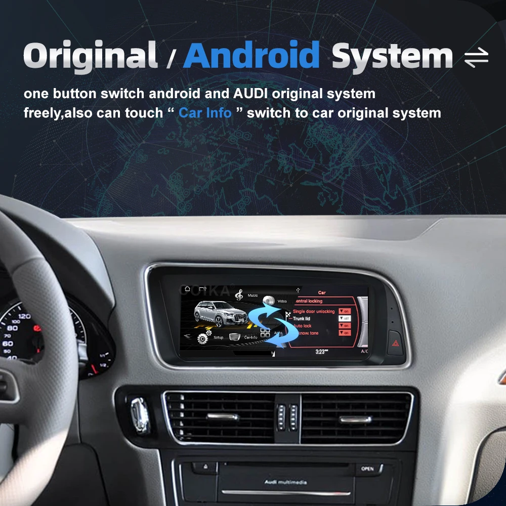 For Audi Q5 8r 2008~2017 Mmi Android Car Multimedia Player Gps Navi Map  Stereo Bluetooth 1080p Ips Screen Wifi Hd Map Autoradio - Car Multimedia  Player - AliExpress