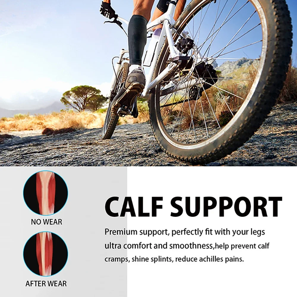 1Pcs Calf Compression Sleeves for Men Women (20-30mmhg) Shin Guard Calf Support Leg Compression Socks for Shin Splint Cycling