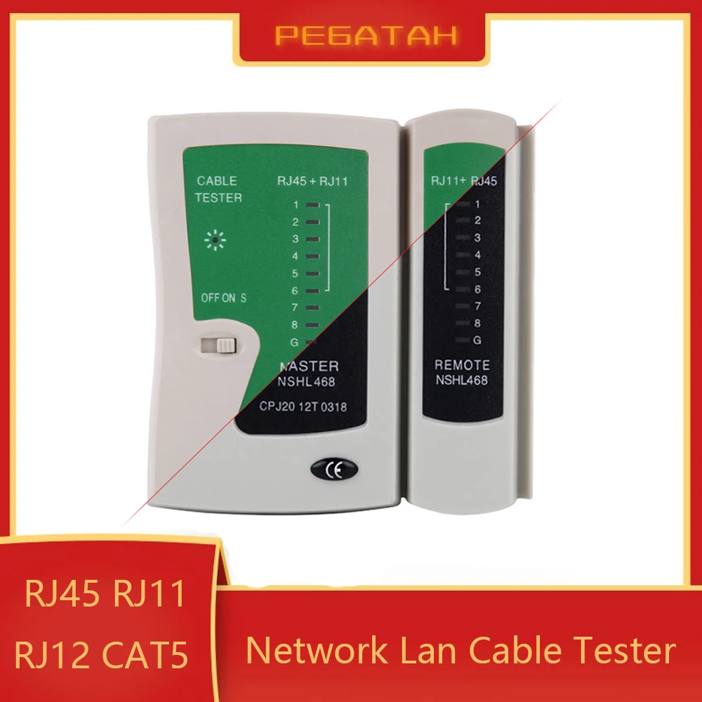 Tree-on-Life Tester on-off Via Cavo Ethernet Professionale NF-468 RJ45 RJ11 RJ12 LAN Cable Line Tester Test di Rete Strumenti Verifica 