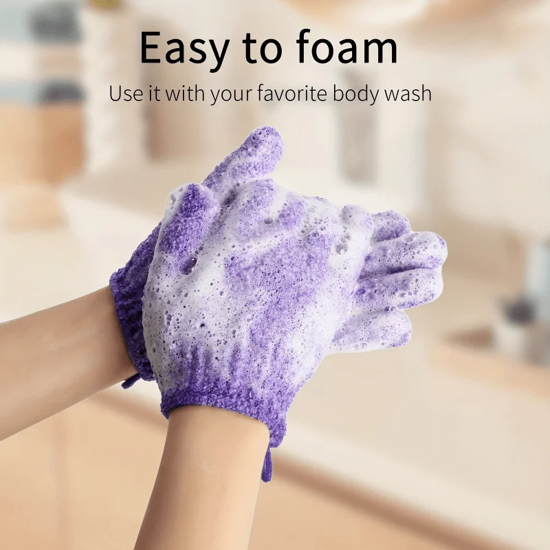 10pcs Exfoliating Gloves for Smooth Skin - Removes Dead Skin Cells, Bumps, and Ingrown Hairs, Gentle Body Scrub and Shower Glove