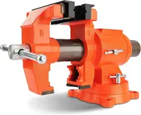 Heavy Duty Bench Vise 5-inch Jaw Width 5-inch Jaw Opening 360-Degree Swivel Base with Anvil Utility Combination Pipe Home Vise 1