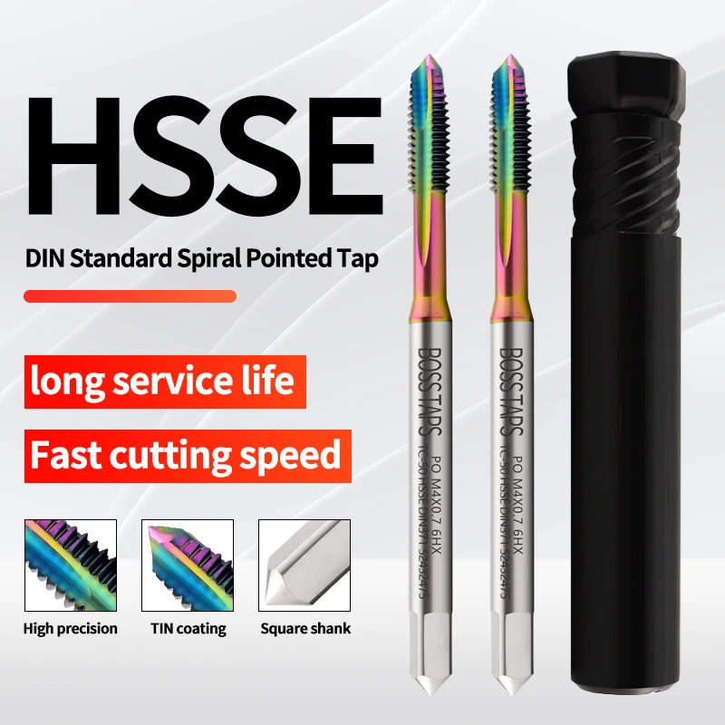 HSSE-M35 DIN 371 376 Standard Spiral Pointed Tap M2 M3 M4 M5 M6 M8 M10 M12 Machine Screw Thread Taps
