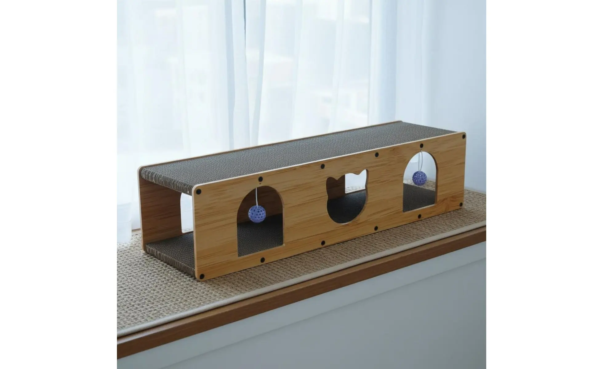 Cat Scratcher House Includes Scratching Surfaces Cat Scratcher Tunnel Pet Furniture Long-Lasting Cave Design for Kittens