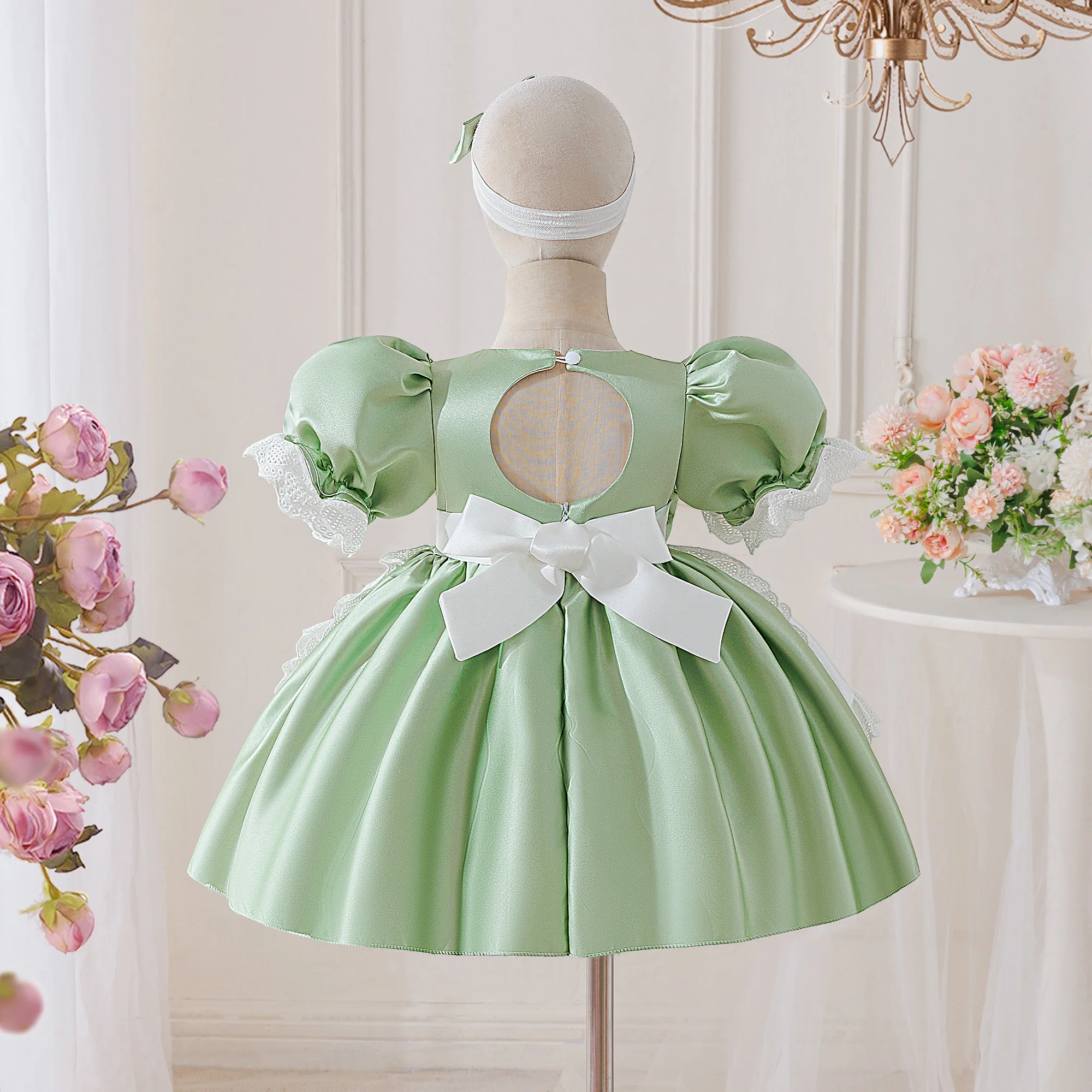 Wunderland Alice Maids Prinzessin Mädchen Kleid Lolita Alices Cartoon Schleife Hochzeit Party Geburtstag Ballkleider Mädchen Halloween Kostüm – Detail 10