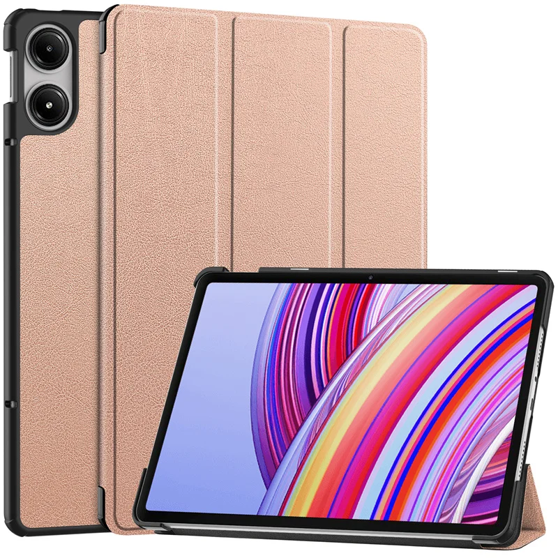 Case For Xiaomi Redmi Pad Pro 12.1 2024 / Poco Pad | Leather Flip Cover With Stand & Card Slots, Purple
