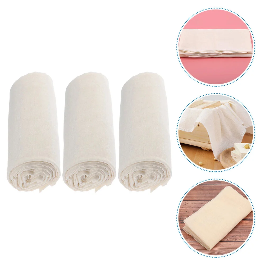 

3pcs Cheese Cloth Straining Cheesecloth Kitchen Yogurt Cloth Filter Cheesecloth for Kitchen