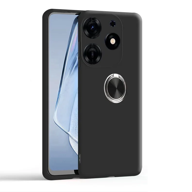 Фото Лидер продаж, мягкий силиконовый чехол для телефона Infinix Smart 8 Smart8 X6525 для Tecno POP 8 POP8 чехол, ярких цветов, автомобильное магнитное кольцо №4