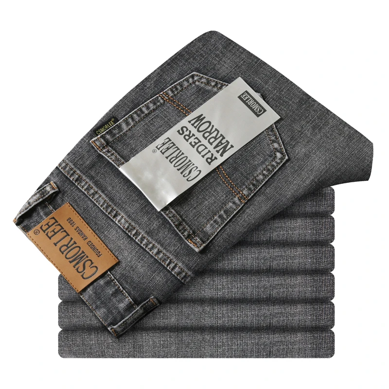 Men's High-End Retro Classic Jeans2024Spring and Summer New Loose Straight Stretch Men's Business Office Long Pants