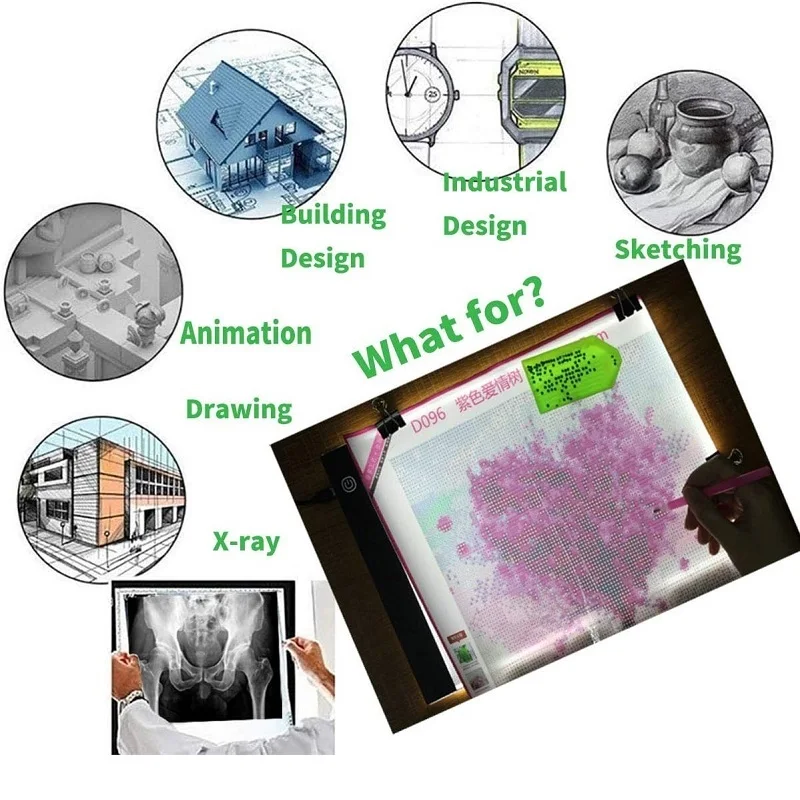 A4 A5 LED 복사 테이블 어린이 그림판 투명 복사 테이블 조절 가능한 밝기 야간 조명 노트북
