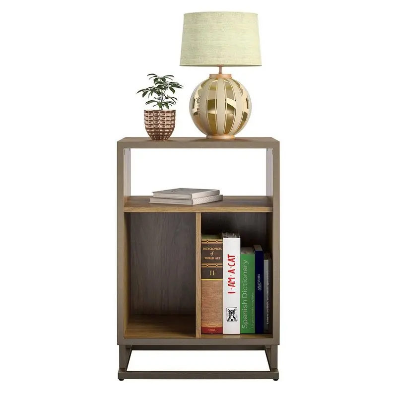 Elegant Walnut Record Storage Stand: CD Racks Collection Showcase