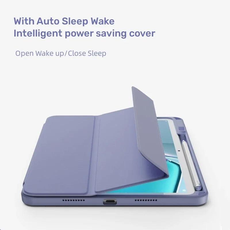 Glandotu Custodia Per Huawei MatePad T10 / T10s – Cover In Pelle PU Con Supporto Regolabile E Pennino Incluso, Grigio