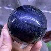 Natural Blue Tiger Eye Jasper Ball Quartz Crystal Reiki Divination Home Energy Crystal 2