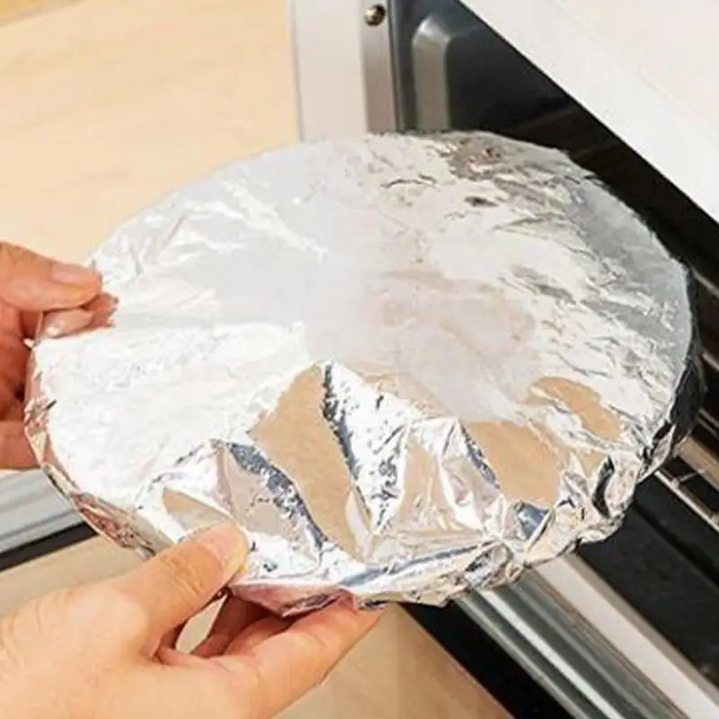 Aluminum Foil Film Insulation Cover 50 Pieces Round Food Grade Aluminum Turkey Pan Lids Canning Products Cookware Accessory For