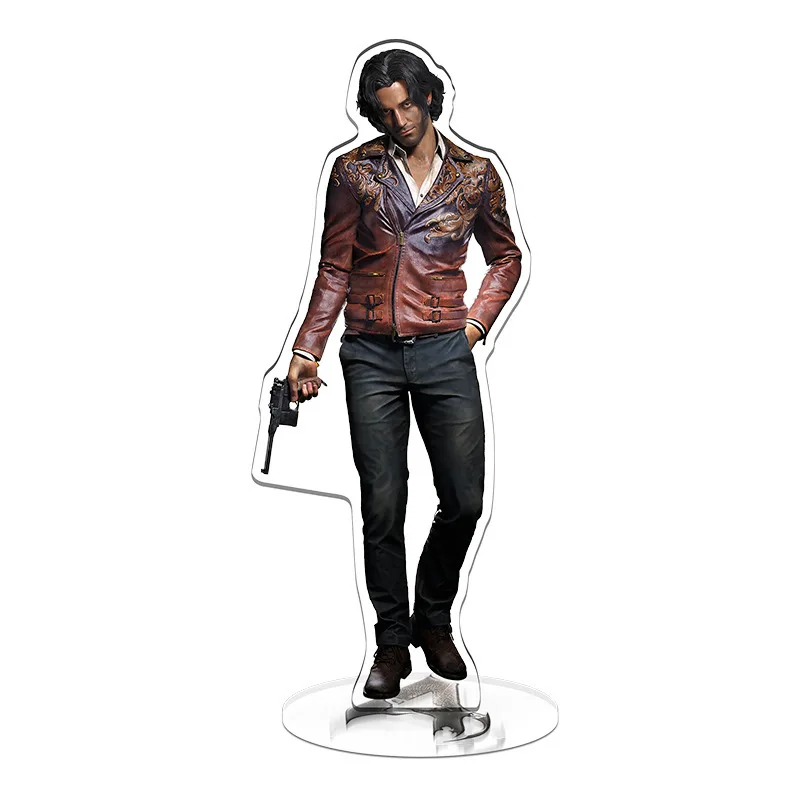RE4 Resident Evil 4 Castle Reset Leon Scott Kennedy Schlüsselanhänger Acryl Geschenk Großhandel Spielbezogene Produkte Standmodell Plakette – Detail 9