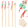 Ear Curette 5Pcs Bamboo Lovely Chinese Head Earwax Curette Remover Toiletry Earwax Cleaner Tool Sets Tool 6