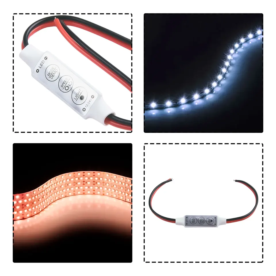 세련된 디자인과 다양한 기능을 갖춘 미니 LED 스트립 조명 조광기
