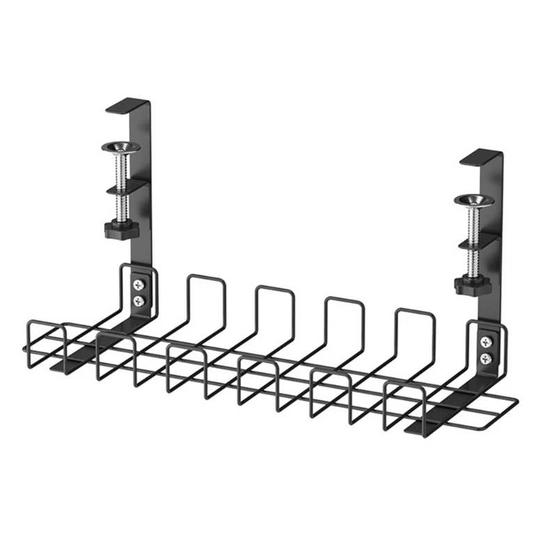

Durable Under Desk Wire Holder Retractable Wires Tidy Rack Cable Management Clip Cables Shelf for Students