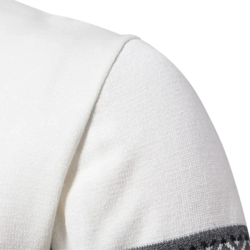 New Autumn And Winter Trendy Stand-up Collar Mens Sweater Quarter Zipper Knitted High-Quality And Versatile Mens Clothing 4
