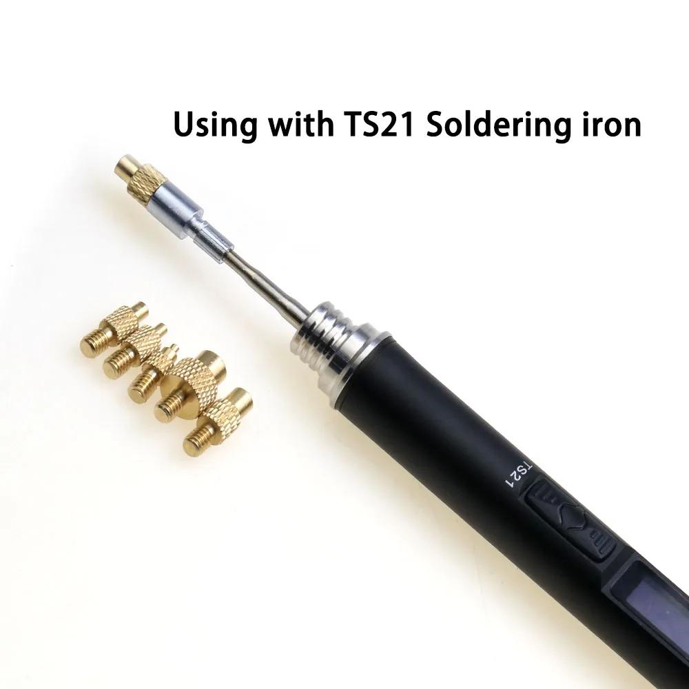 C210/TS21/HS-02B Wärmeeinsatz Mutter Eisen Spitze Trimmen Kit Innengewinde Lötkolben Spitze 3D Druck Ändern Finishing Werkzeug Messing – Detail 6