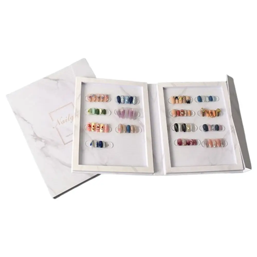 Large-capacity Magnetic Nail Display Book Space Saving Multi-functional Nail Gel Polish Showing Shelf DIY Smooth