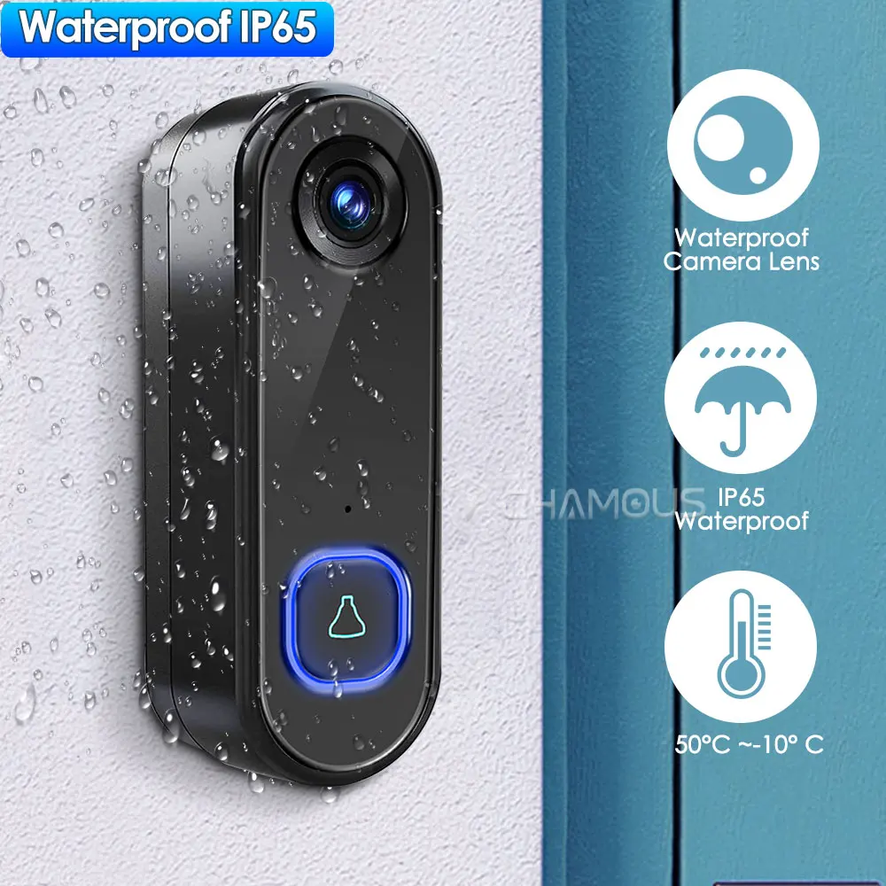 TUYA Video Doorbell WiFi  Wireless Outdoor Door Bell Camera AC DC Power 1080P Video Door Phone Waterproof IP65 Alexa Google Home 6