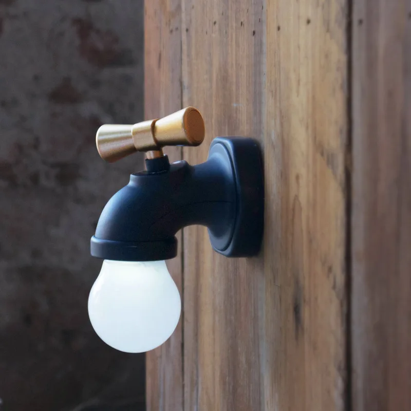 

Chargeable Wall Lamps Faucet Wall Light Outdoor Lighting USB Waterproof Bathroom Light Garden Wall Lights LED Mini Wall Sconce