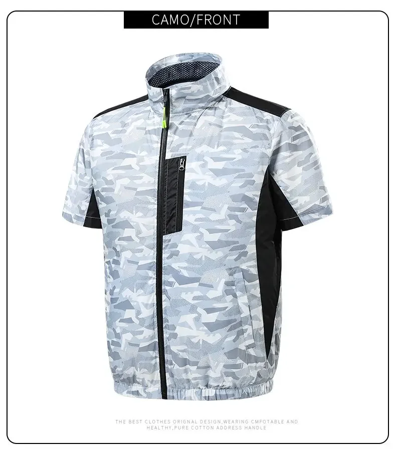 Unisex Kühlweste USB-Aufladbar Luftgekühlte Atmungsaktive Motorrad-Fahrweste für Outdoor-Arbeit Sommer-Kühljacke – Detail 15