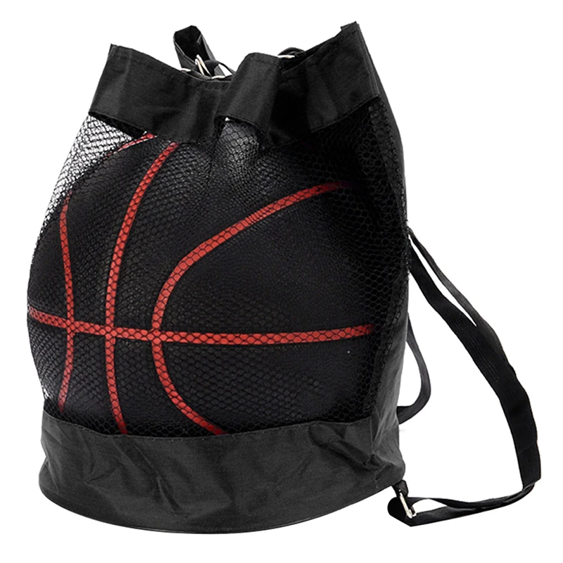 

Volleyball Soccer Ball Basketball Storage Backpack Shoulder Messenger Bag Backpack Half Net Drawstring Sports Equipment Net Bag