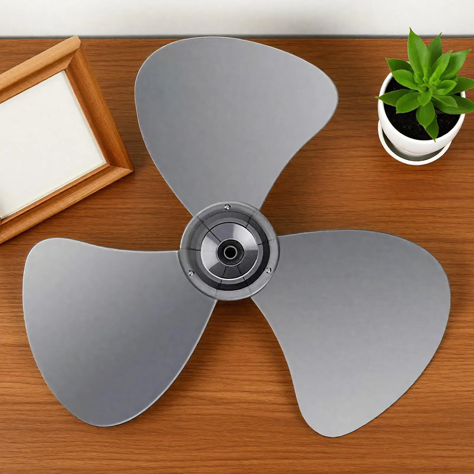 Description Picture 3 of itemPlastic Fan Blade Three Leaves With Nut Cover For Standing Pedestal Fan Three Leaf Accessories Electric Fan Blades fan parts