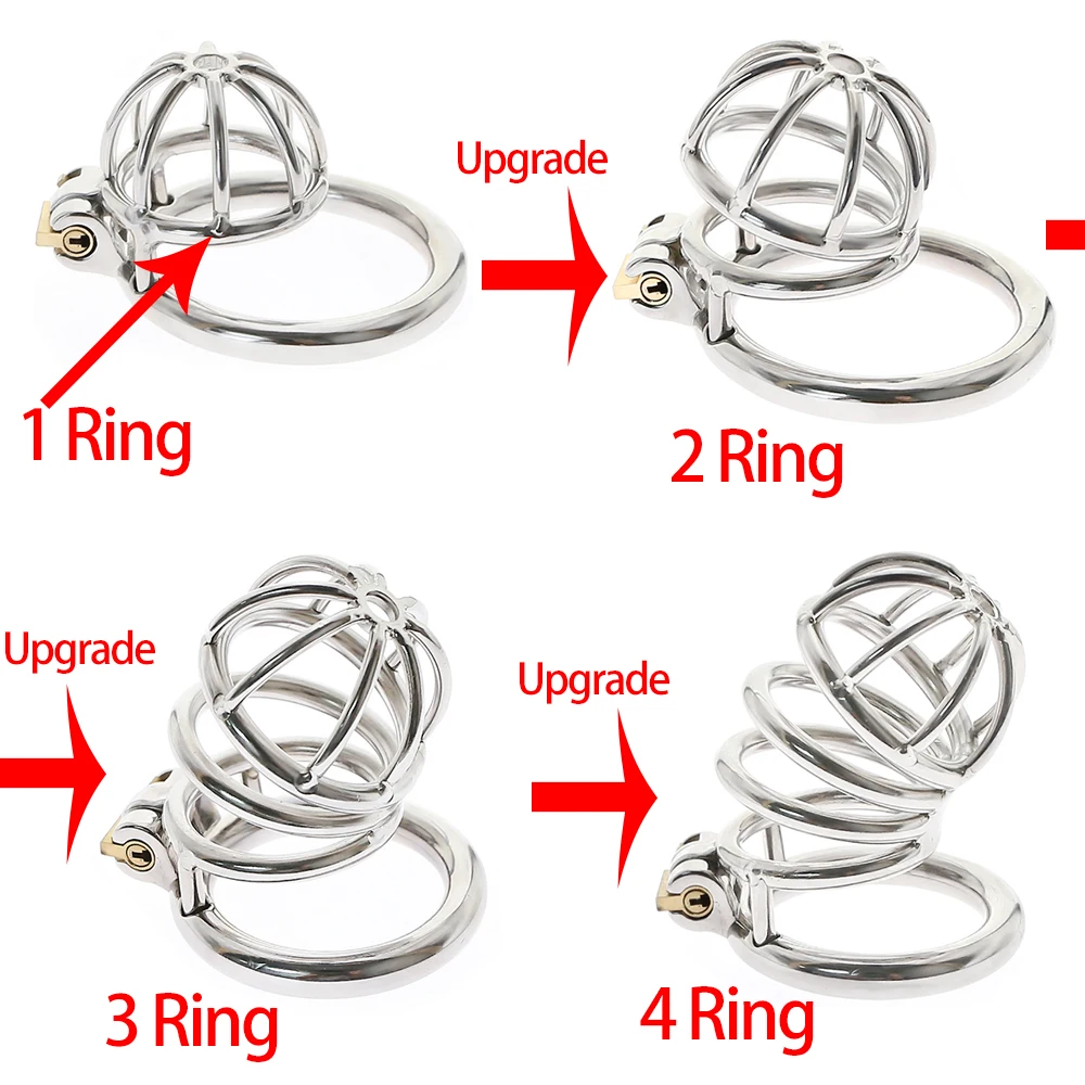 Small Penis Lock Male Stainless Steel Cock Cage Chastity Device Penis Lock Erotic Bondage Husband Loyalty Big Metal Cock Cage sex toys