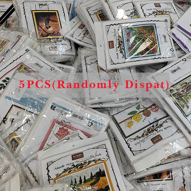 Stylish Cross Stitch Kits with Printed Patterns - DIY Embroidery Sets