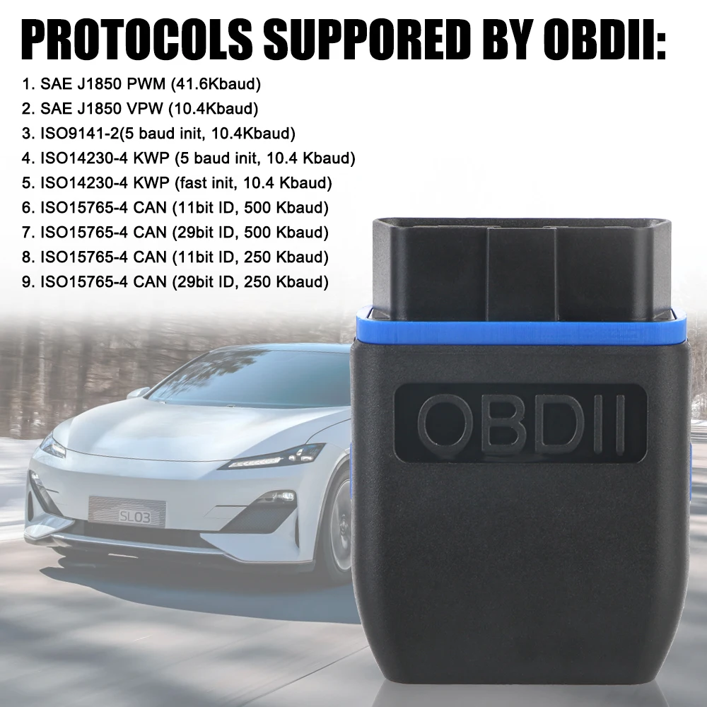 12V Bluetooth 4.0 ELM327 V1.5 OBD2 Scanner Car Code Reader Ignition Starter OBD Diagnostic Tools For iOS Android Windows Tester 6