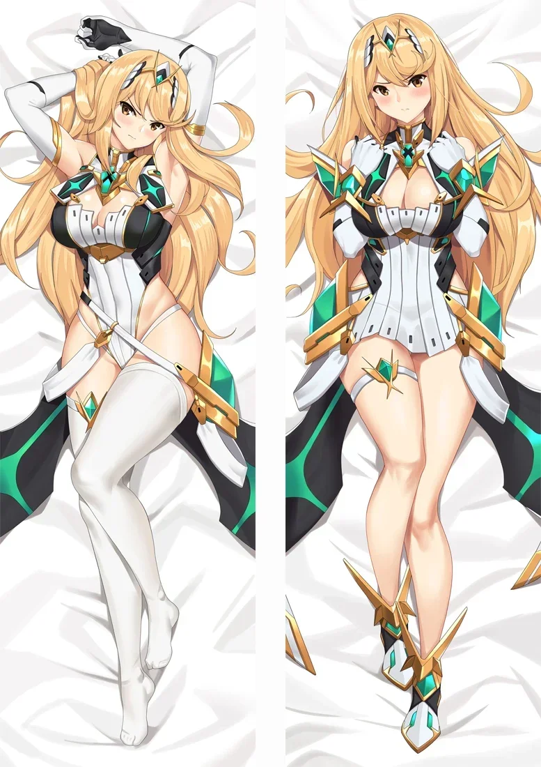 

Anime Decor Pillow Case Xenoblade Mythra Pyra Pneuma Dakimakura 2-Side Print Pillowcase Hugging Body Cushion Cover Otaku Waifu