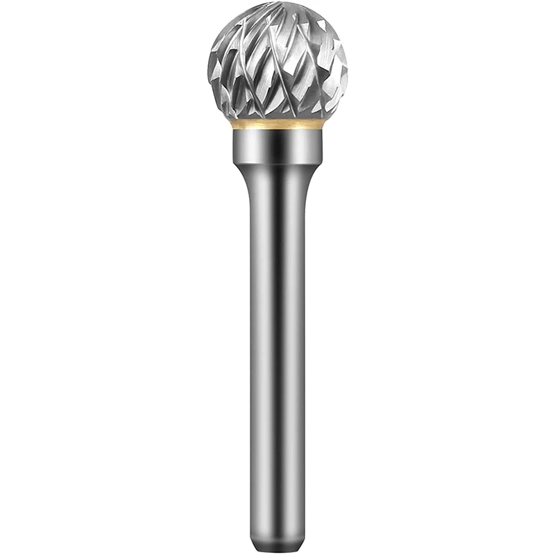 Promotion! Carbide Burr With 1/4 Inch Shank 12Mm Head Diameter Die Grinder Bit For Metals Rotary File Ball Shape Grinding B | Инструменты