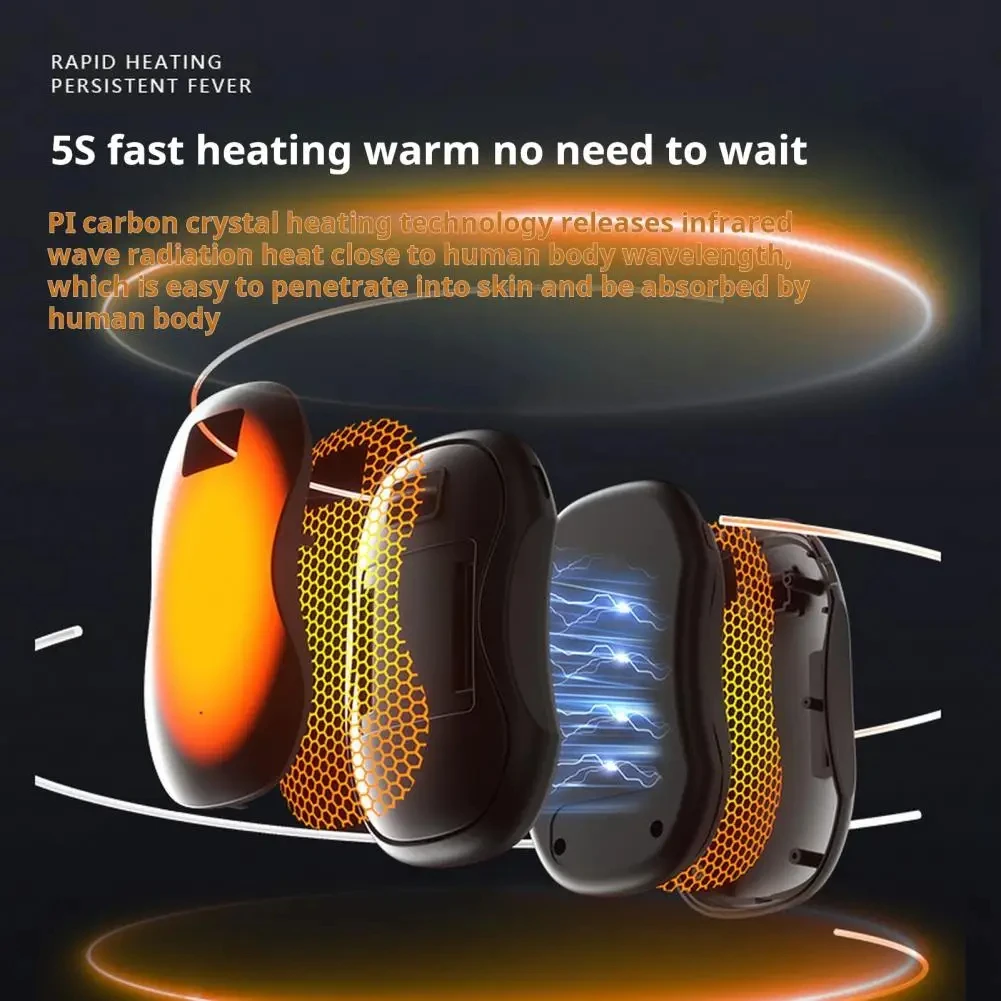 Xiaomi Hand Warmer With Capacity Digital Display Fast Heating Double Side Warmth Portable Hand Warmer For Winter Outdoors Hiking 4