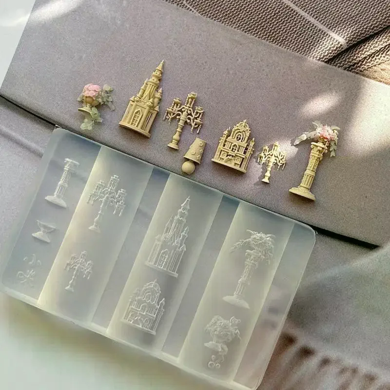 3D 실리콘 네일 몰드 꽃 리본 나비 네일 템플릿 투명 몰드 DIY 네일 아트 데코 스탬핑 플레이트 매니큐어 도구