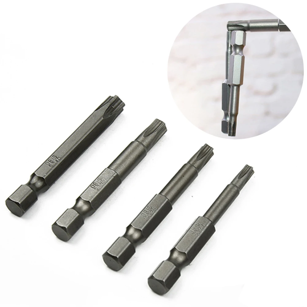 

Magnetic Torx Screwdriver Bits 4pcs Set Of High Quality Alloy Steel T20 T40 Electric Screwdriver Bits 50mm Long