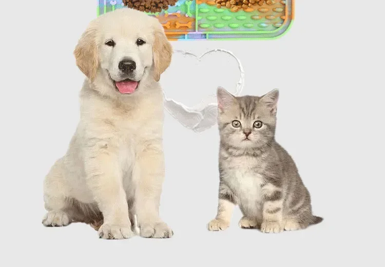 Title 4, Pet Lick Silicone Mat for Dogs Pet Slow Food Pl...