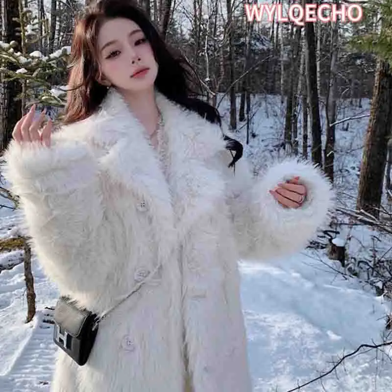 Winter Fox Fur Imitation Fur Coat Women's Long New Warm Raccoon
